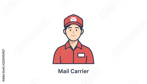 Mail Carrier Postal Worker Delivery Service Courier Icon