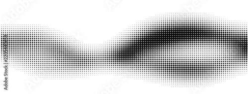 Black spray paint wavy stroke isolated on white
