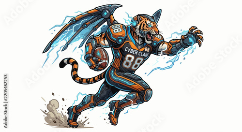 Esports logo of a wild animal, ferocious predator ready to hunt and dominate the game with strong, fast and deadly performance