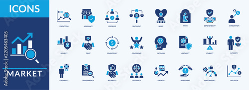 Market icon set