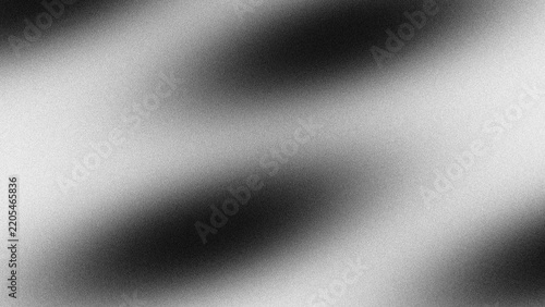 Monochrome abstract blurred gradient wave background with grainy noise texture. Modern black and white smooth wavy light vector design for cover art and graphic assets.   