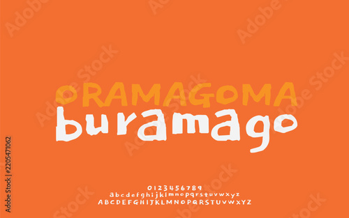 Handwritten Playful Display Font Vector Alphabet Hand Drawn Brush Typeface Typography Poster Design