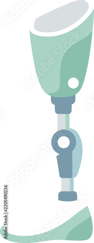 Prosthetic Leg Icon with Soft Pastel Colors