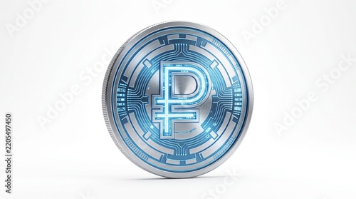 Isolated Digital Ruble Coin