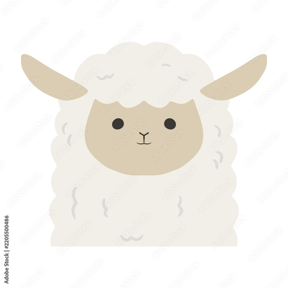 Obraz premium Cute Cartoon llama Illustration