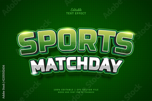Sports Matchday Editable Text Effect 3d Style Esport Technology