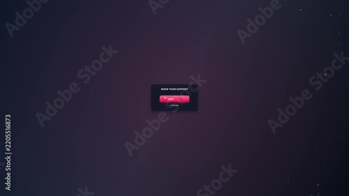 Social Media Like Button Pop Up Animation With Support Engagement Interface