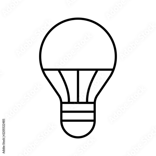 Modern energy-efficient LED light bulb icon representing sustainable illumination and smart lighting solutions for a brighter future and ecological consciousness