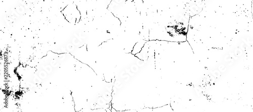 Cracked white wall texture with dark weathered fissures