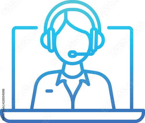 virtual assistant gradient icon