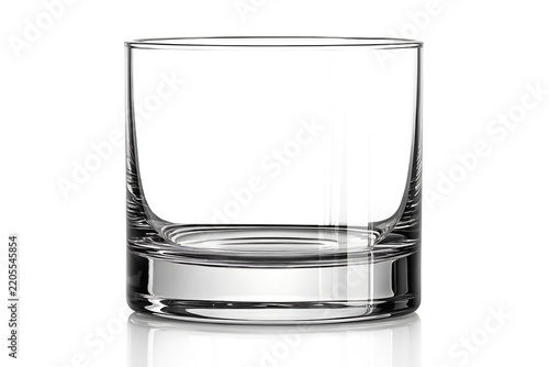 Empty glass tumbler for whiskey or water isolated on white background isolated on transparent background
