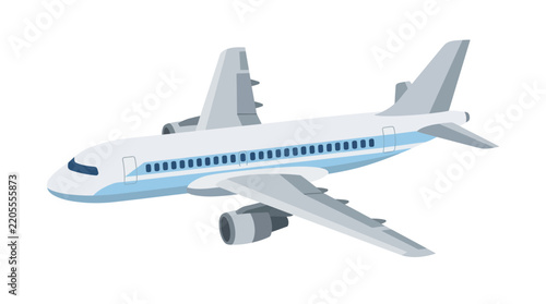 Airplane flying in the sky represents modern commercial travel and global transportation logistics.