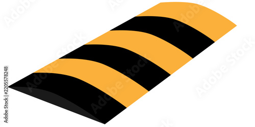 Speed bump, crosswalk icon lines vector