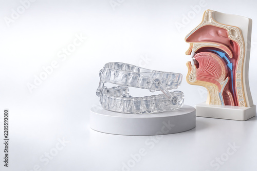 Sleep Apnea Oral Appliance With Airway Model