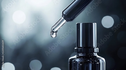 Dark serum dropper bottle