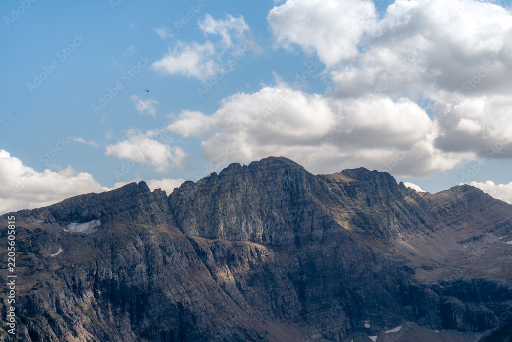 Fototapeta premium Garden Wall Cliff Face in Glacier National Park