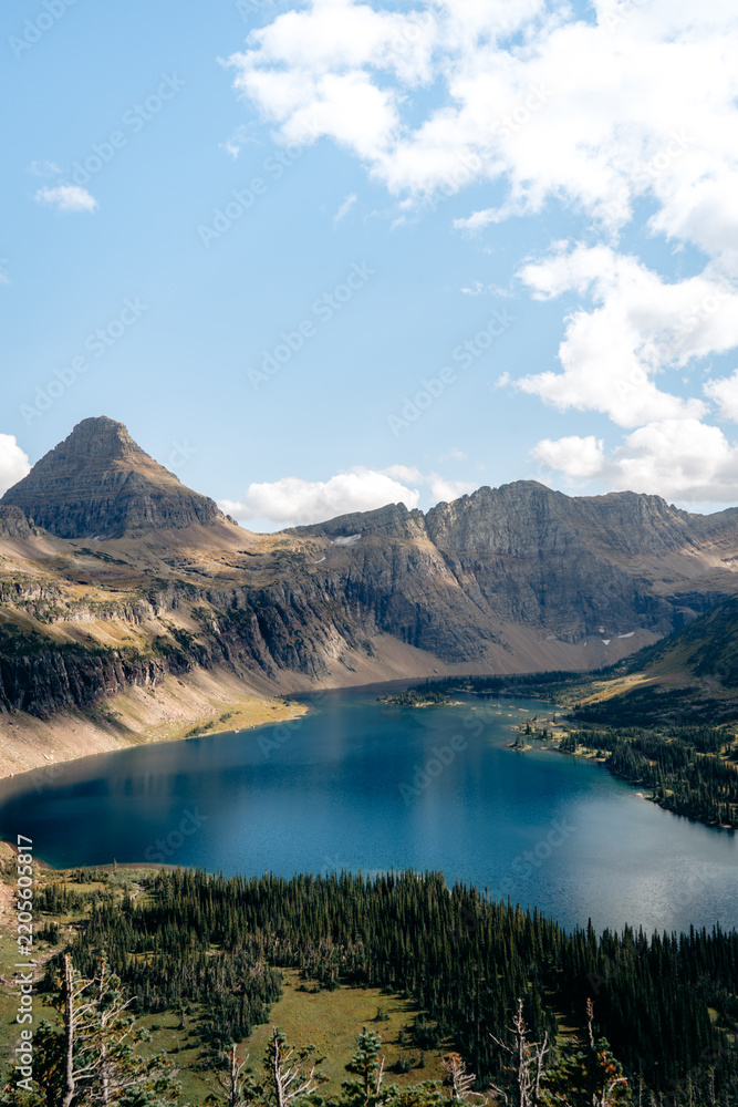 Fototapeta premium Turquoise Hidden Lake Seen From Above