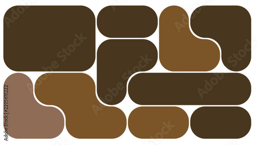 Bento grid rounded blocks pattern, bold black modular tiles with soft corners forming geometric layout on white background for modern posters banners social media and UI templates