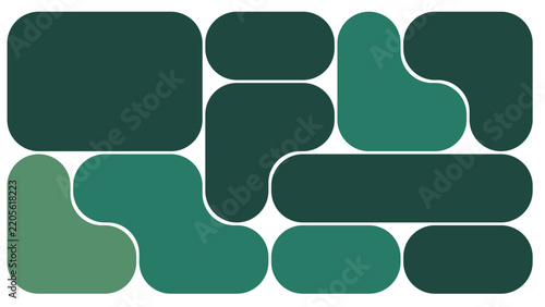 Bento grid rounded blocks pattern, bold black modular tiles with soft corners forming geometric layout on white background for modern posters banners social media and UI templates