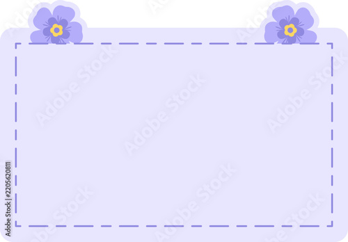 Decorative Note Frame With Flowers
