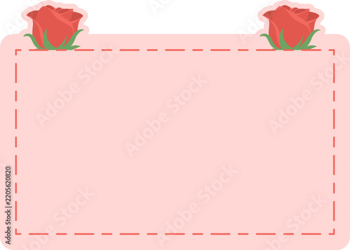 Decorative Note Frame With Flowers