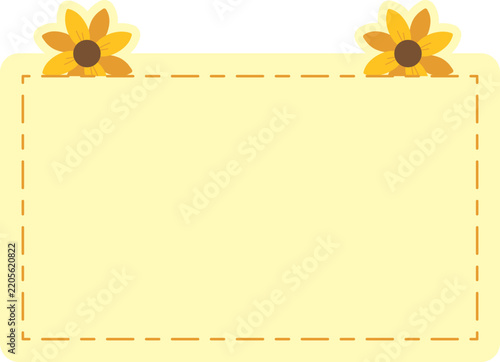 Decorative Note Frame With Flowers