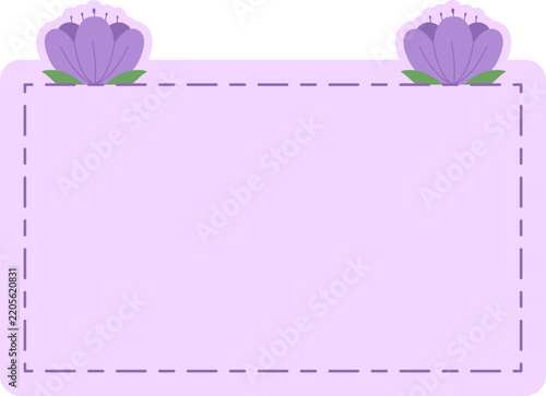 Decorative Note Frame With Flowers