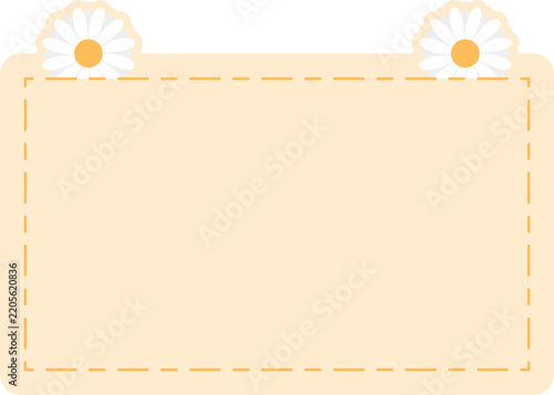 Decorative Note Frame With Flowers