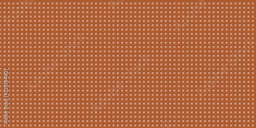 Seamless geometric pattern featuring small white polka dots on a warm terracotta orange background for minimalist design projects and digital textures