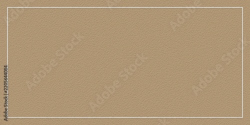 Kraft brown paper texture background with white frame for vintage design and crafts