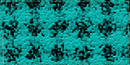 Abstract turquoise and black textured geometric pattern with a futuristic, digital, and modern aesthetic, perfect for graphic design backgrounds and digital art