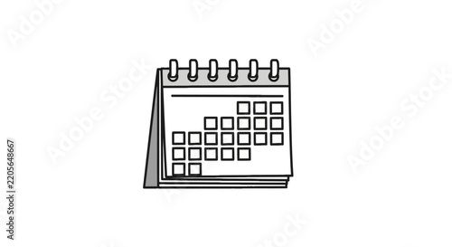 Desk calendar for planning and organization.