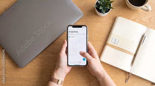 woman holding a mobile phone