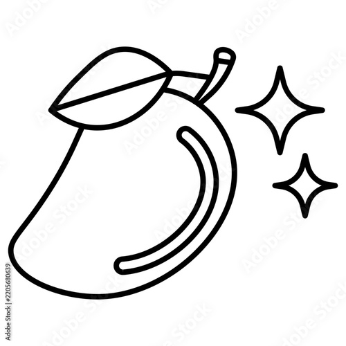 sweet taste sparkle Line Outline Icon