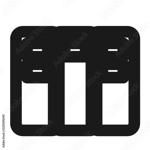 Kanban board three columns UI icon