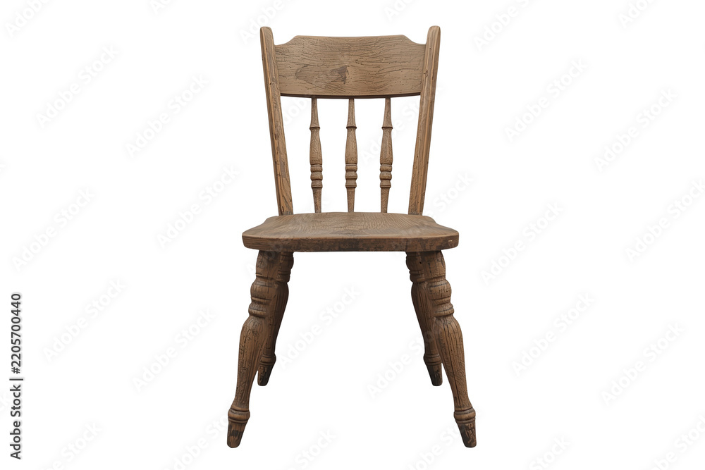 Fototapeta premium Refined traditional wooden chair clipart resource