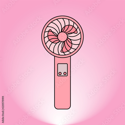Fan portable colors icon on white background