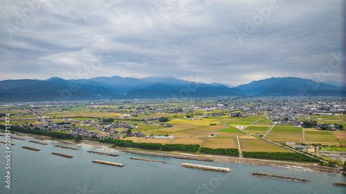 Tapety artystyczne 秋の富山県入善町の沿岸の風景
