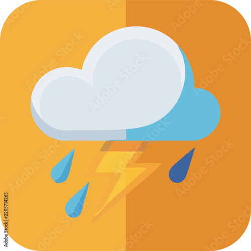 Speech bubble with sound waves in bright orange background