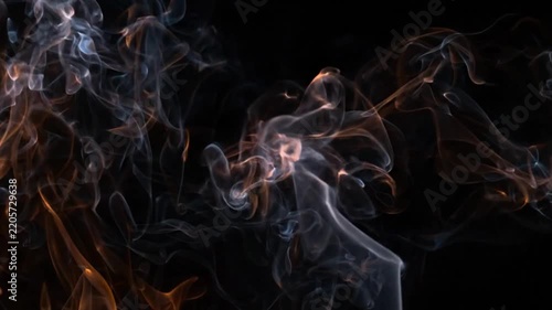 Smoke effects swirling in dark background for dynamic visual effects