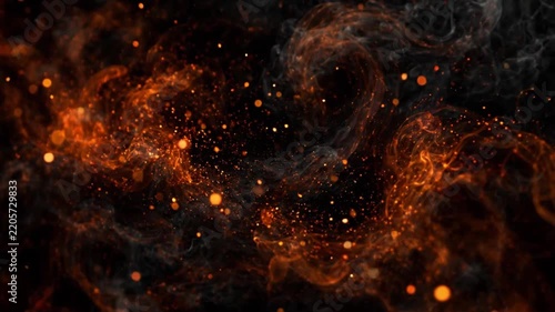 Cosmic nebula explosion with glowing gas clouds in deep space