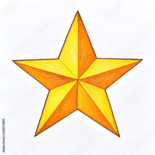 gold star isolated on white background