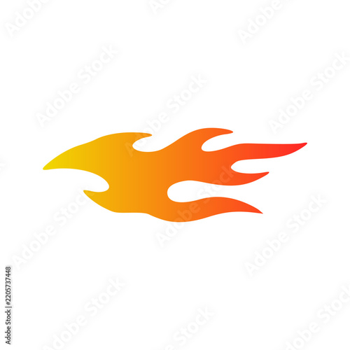 Horizontal Fire Trail Graphic Design