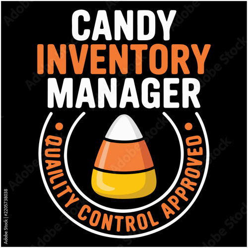 Black Candy Inventory Manager Halloween Typography Graphic