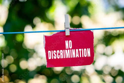 Foto No discrimination text concept photo