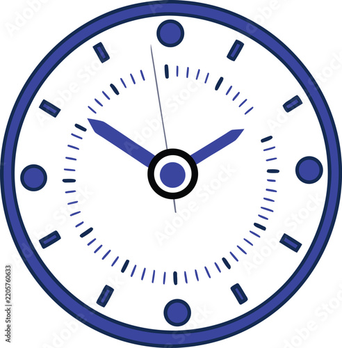 Minimalist clock illustration with copy space for event timers and countdowns