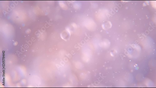 Pharmaceutical liposome suspension appears as a soft abstract field of pale rose-violet