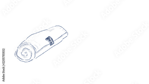 Used Sanitary Pad Rolled for Disposal