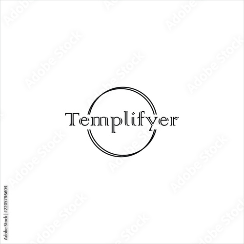 Elegant Minimalist Circular Typography Logo Design on White Background