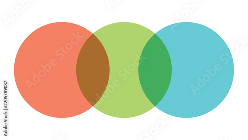 Modern Venn Diagram Chart Collection Featuring Multiple Overlapping Circles for Comparison, Statistics and Presentation Design EPS 10